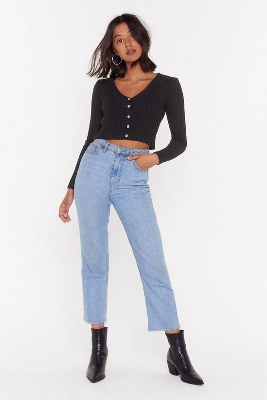 NastyGal Ribbed Button-Down Cropped Cardigan 4