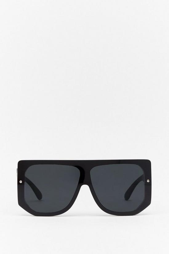 NastyGal Tinted Chunky Temple Aviator Sunglasses 3