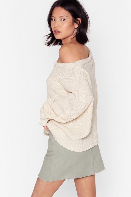 NastyGal Knit's My Way Off-the-Shoulder Jumper 4