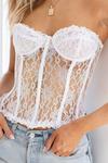 NastyGal Strapless Boned Lace Corset Top thumbnail 2