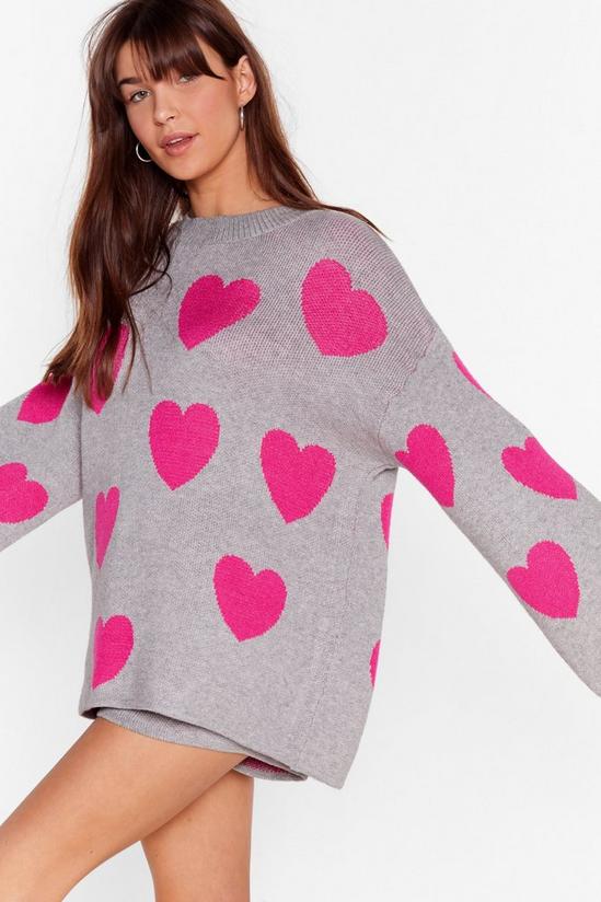 NastyGal Looks Heart Jumper and Shorts Lounge Set 4