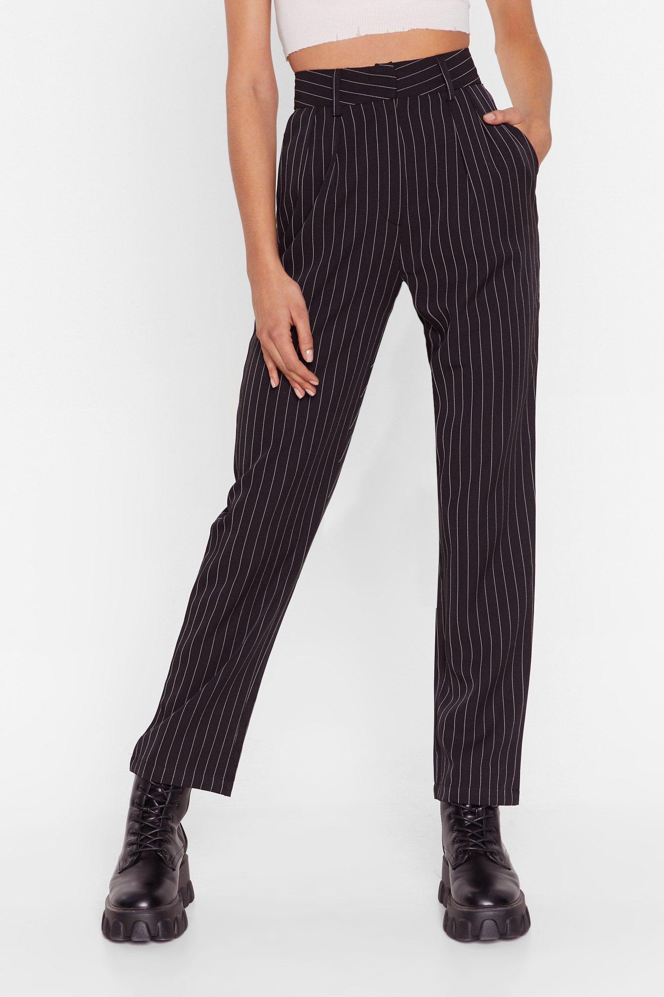 High waisted hotsell pinstripe pants