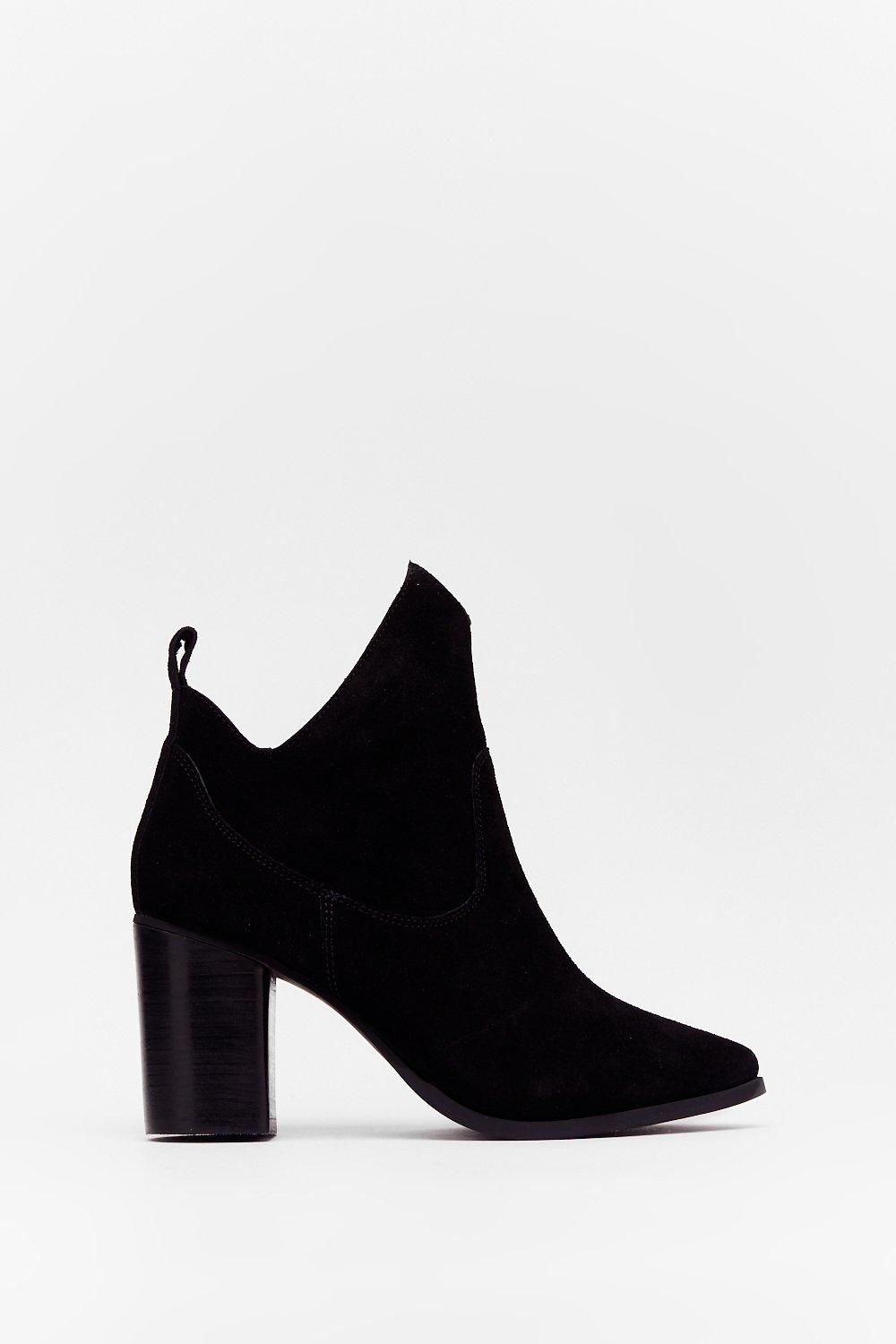 Over and Cut Out Suede Ankle Boots Boohoo UK