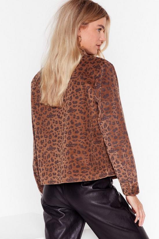 NastyGal Leopard Print Corduory Relaxed Jacket 3