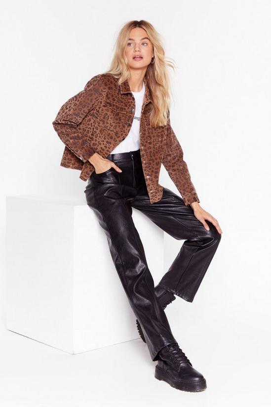 NastyGal Leopard Print Corduory Relaxed Jacket 4