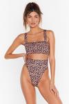 NastyGal Leopard Print Crop Top Bikini Set thumbnail 2
