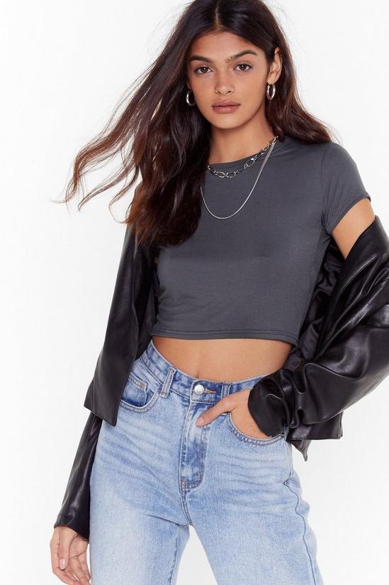 NastyGal Basic Crop Fitted T-Shirt 1
