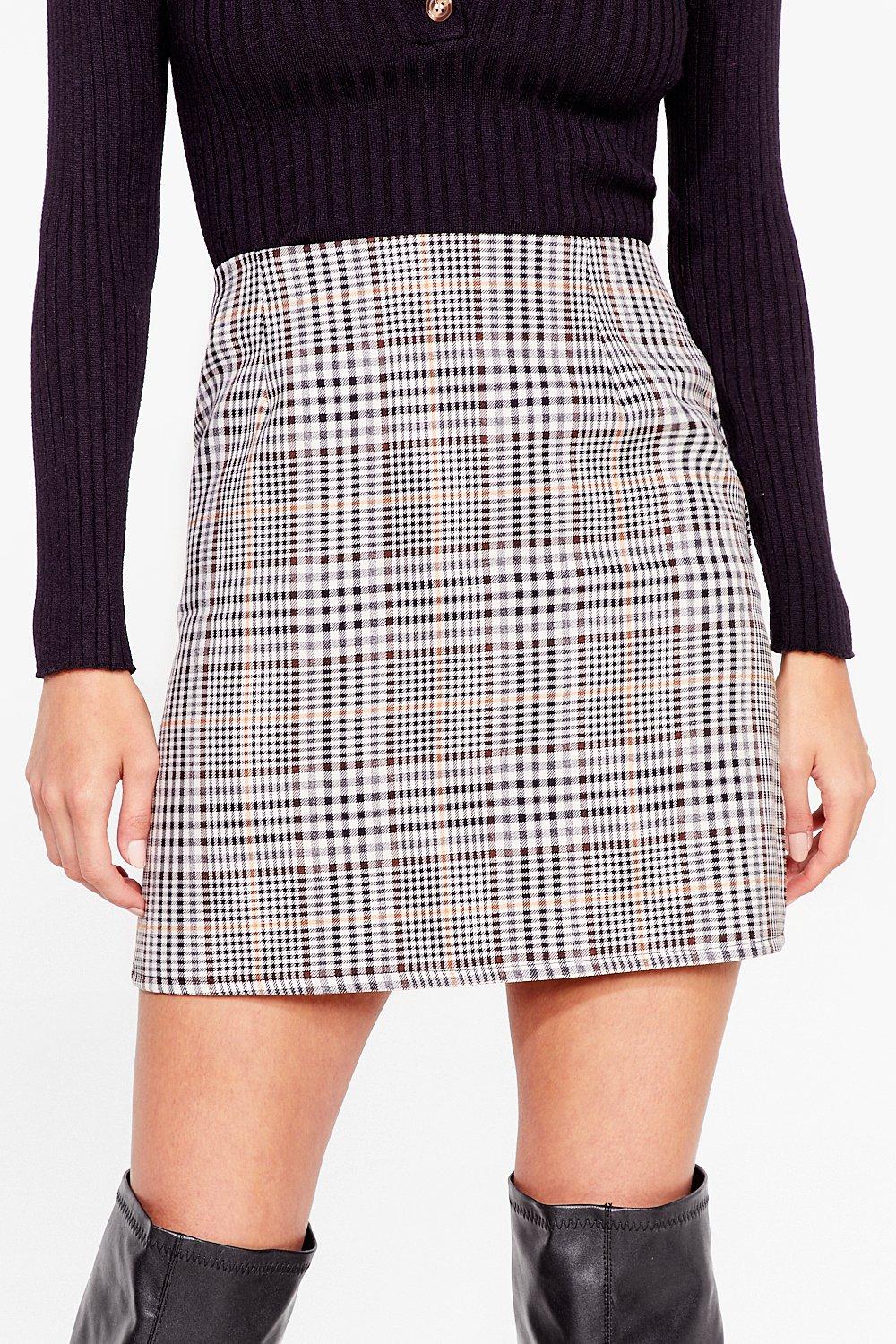Bodycon check skirt hotsell