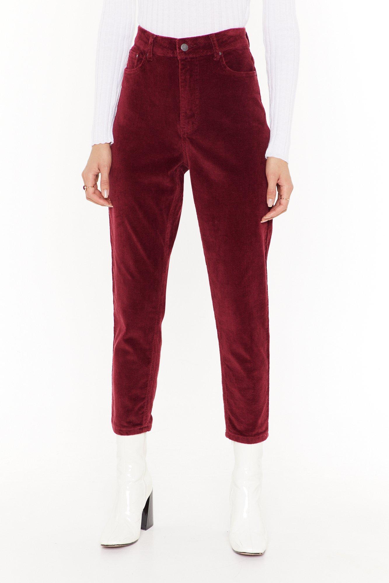 Corduroy mom hot sale pants