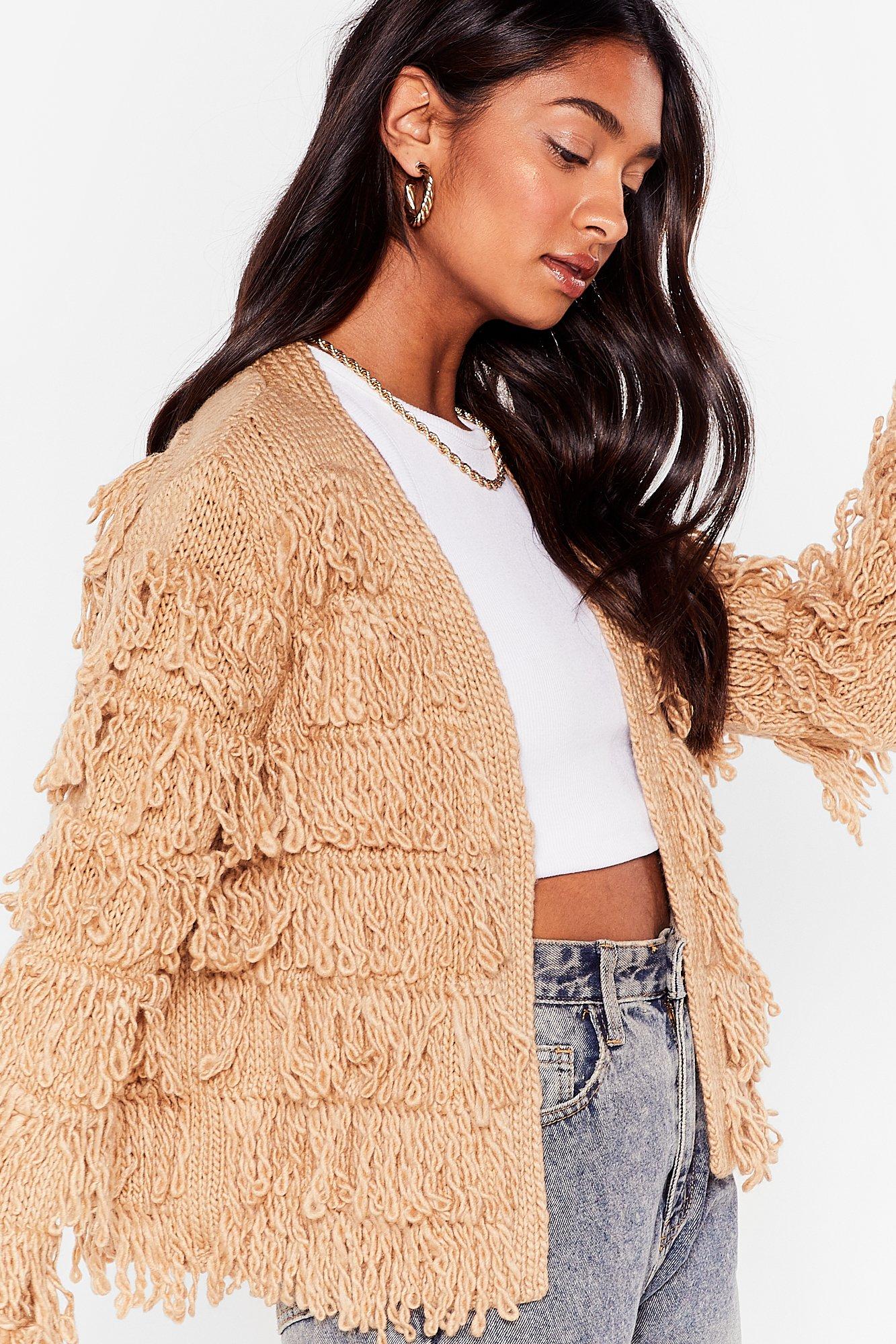 Boohoo clearance shaggy cardigan