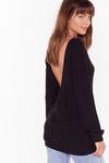 NastyGal Wine and Dine V Open Back Knit Jumper thumbnail 1