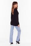 NastyGal Wine and Dine V Open Back Knit Jumper thumbnail 4