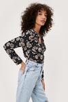 NastyGal Nothing Bud Flowers Floral Button-Down Blouse thumbnail 2