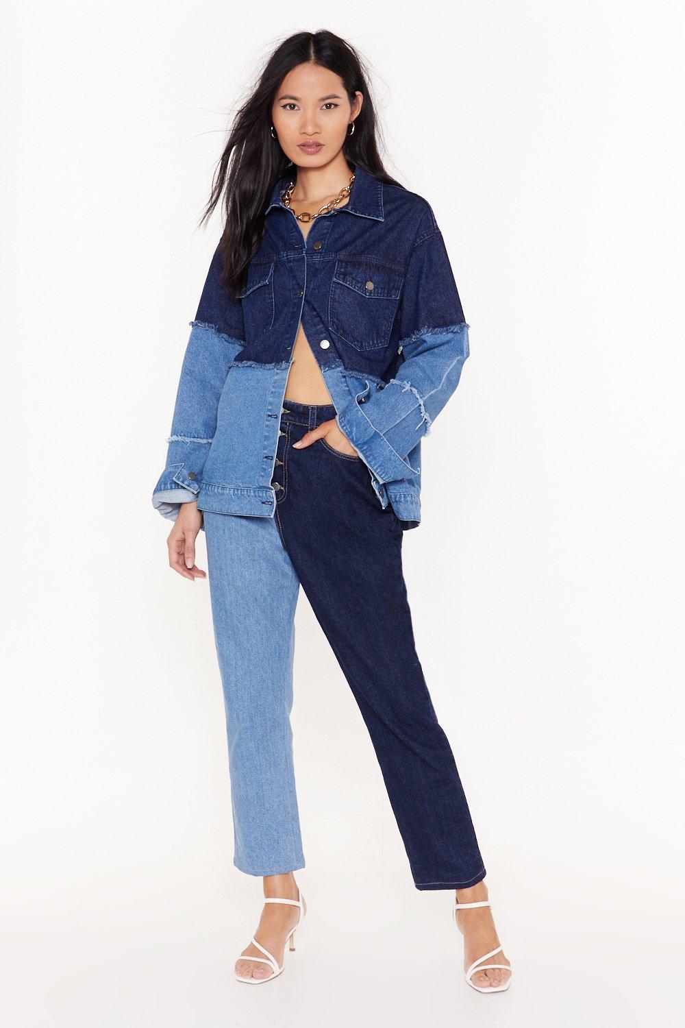 Two tone clearance jean jacket