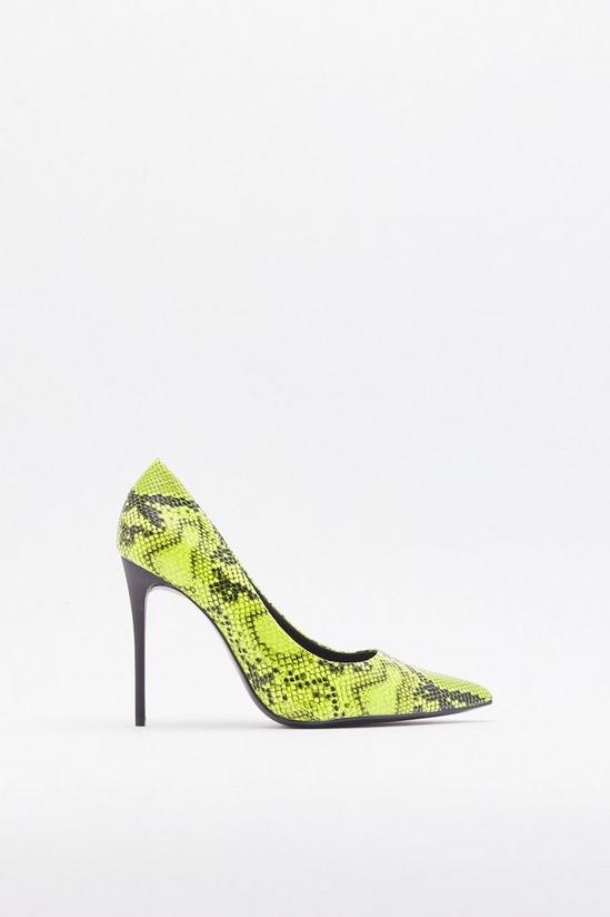 NastyGal Don't Listen to Snake News Faux Leather Court Heels 3