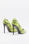 NastyGal Don't Listen to Snake News Faux Leather Court Heels thumbnail 4