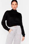 NastyGal In Our Comfort Zone High Neck Knit Jumper thumbnail 1