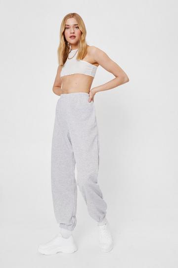 Don't Sweat the Small Cuff High-Waisted Joggers grey marl