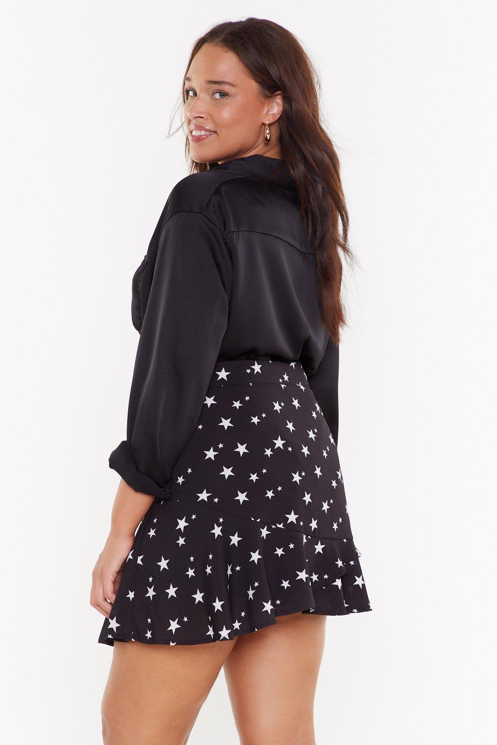 Plus Size Star A Line Mini Skirt