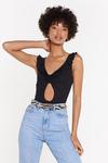 NastyGal Cut-Out of My Inheritance Knot Front Bodysuit thumbnail 1