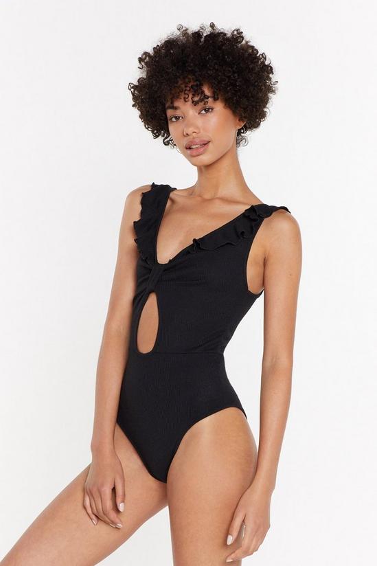 NastyGal Cut-Out of My Inheritance Knot Front Bodysuit 2