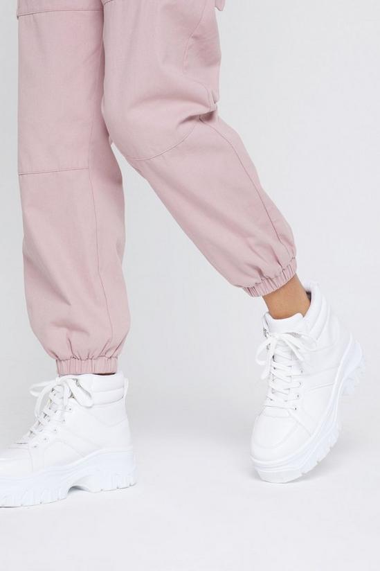 NastyGal Lace Up Chunky Boot Style Sneakers 1