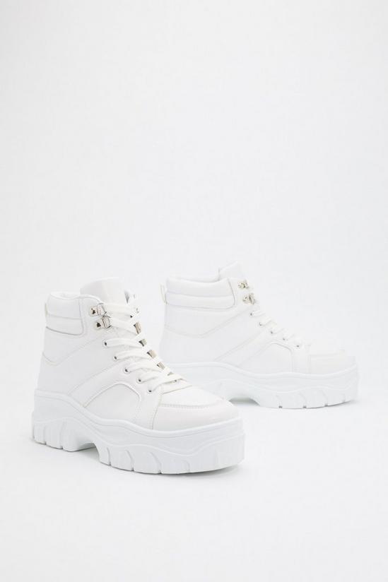 NastyGal Lace Up Chunky Boot Style Sneakers 3