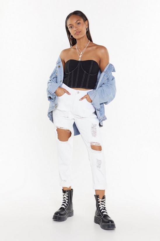 NastyGal Ripped Distressed Mom Jeans 1