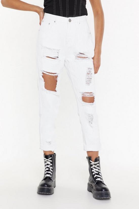NastyGal Ripped Distressed Mom Jeans 2