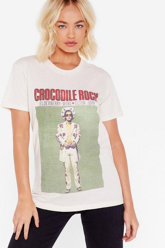 NastyGal Crocodile Rock Elton John Graphic Band T-Shirt 2
