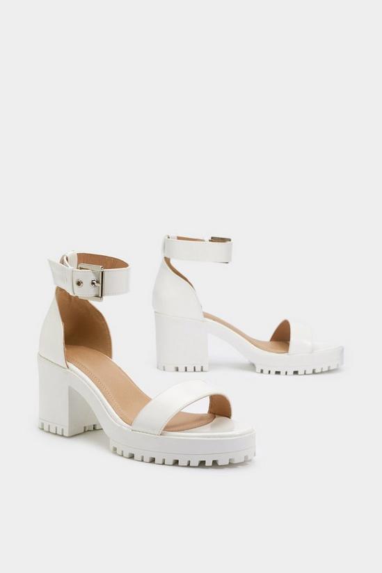 NastyGal Cleat It Fancy Faux Leather Sandals 1