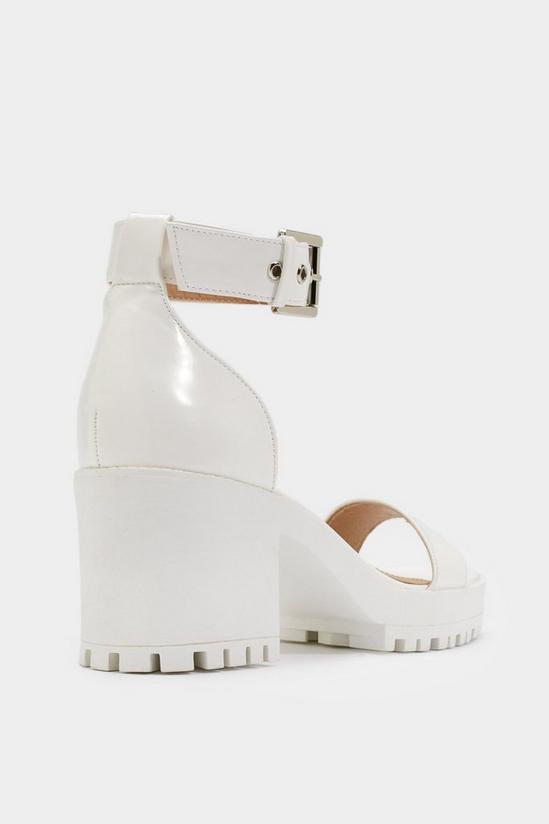 NastyGal Cleat It Fancy Faux Leather Sandals 3