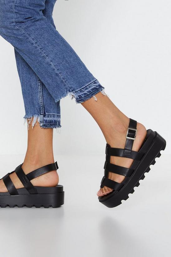 NastyGal Stand Your Ground Platform Cleated Sandals 1