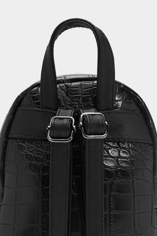 NastyGal Faux Leather Mini Croc Backpack 4