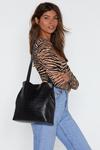 NastyGal Faux Leather Croc Tote and Clutch Bag Set thumbnail 1