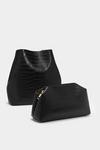 NastyGal Faux Leather Croc Tote and Clutch Bag Set thumbnail 4