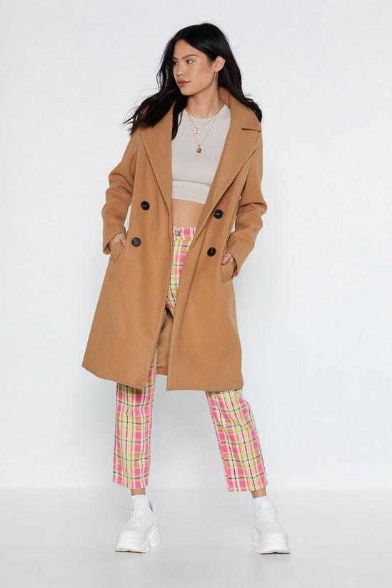 NastyGal When It Rains Double Breasted Coat 1