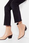 NastyGal Faux Leather Croc Pointed Ankle Boots thumbnail 1