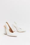 NastyGal Slingback in Business Faux Leather Snake Heels thumbnail 3