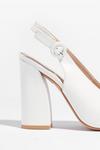 NastyGal Slingback in Business Faux Leather Snake Heels thumbnail 4