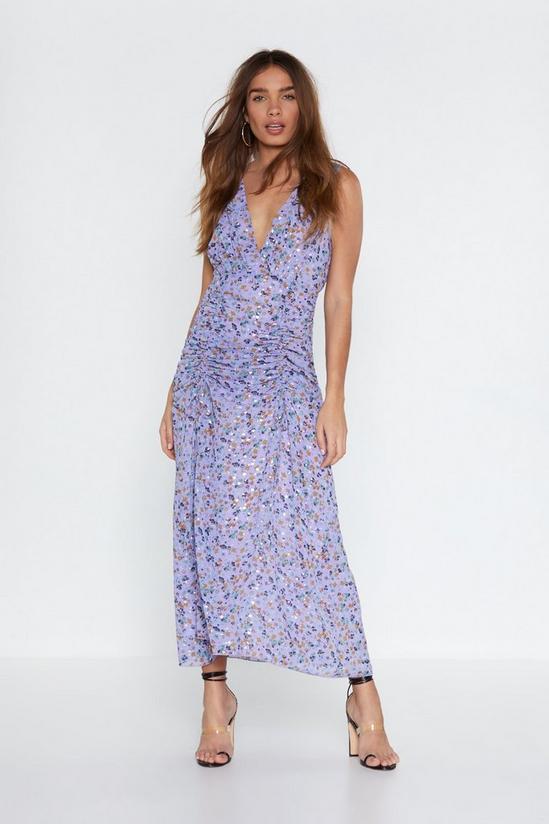 NastyGal Ruche Off Floral Dress 1