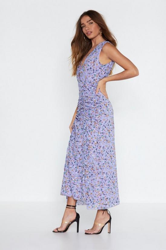 NastyGal Ruche Off Floral Dress 2