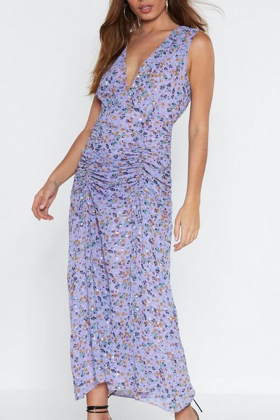NastyGal Ruche Off Floral Dress 4