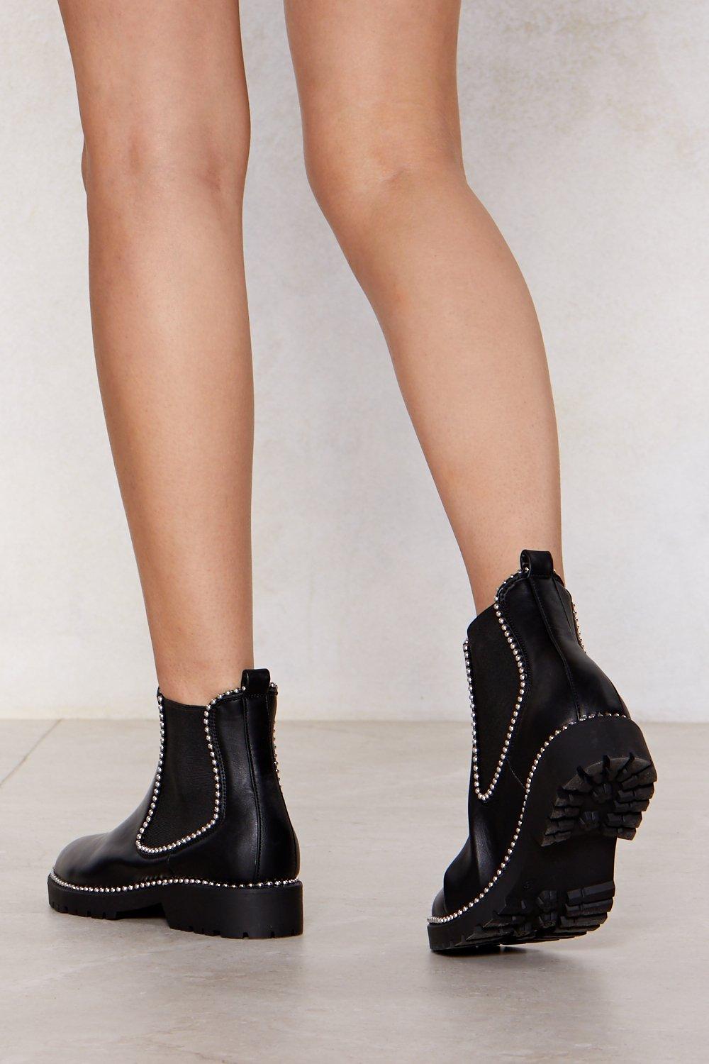 Flat studded chelsea boots outlet