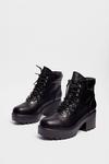 NastyGal Walk On By Lace-Up Platform Boots thumbnail 1