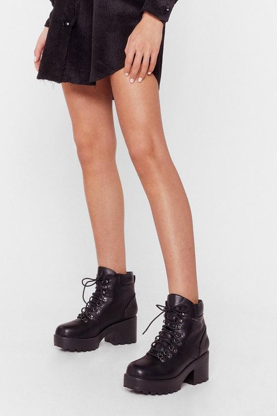 NastyGal Walk On By Lace-Up Platform Boots 3