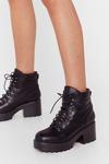 NastyGal Walk On By Lace-Up Platform Boots thumbnail 4
