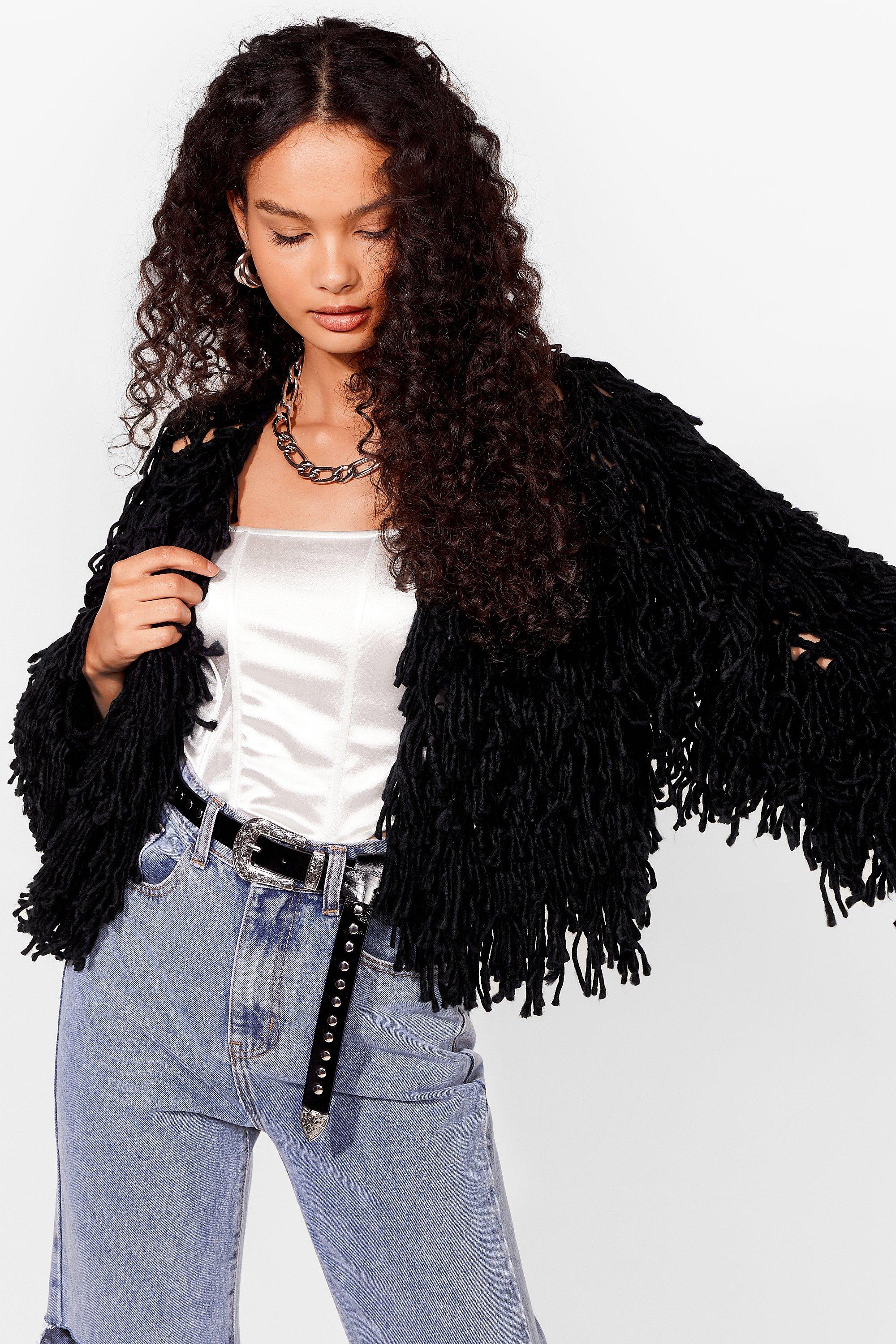 Boohoo clearance shaggy cardigan