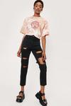 NastyGal High Waisted Distressed Mom Jeans thumbnail 1