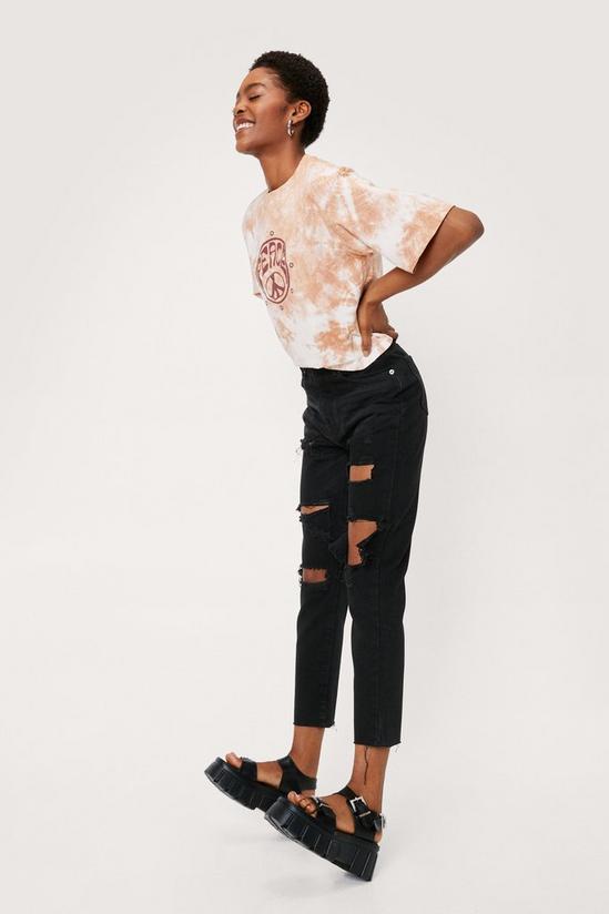 NastyGal High Waisted Distressed Mom Jeans 2
